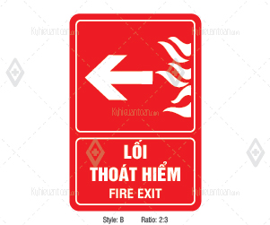 Lối thoát hiểm sang trái khi có cháy