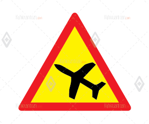 biển báo giao thông cảnh báo dải máy bay lên xuống