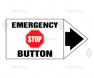 nhãn emergency stop button
