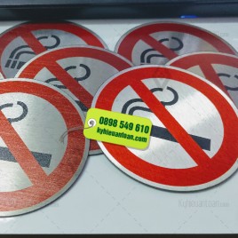 Bảng cấm hút thuốc inox