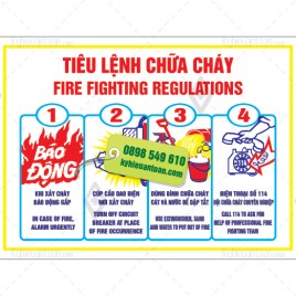 Tiêu lệnh phòng cháy chữa cháy song ngữ Việt – Anh