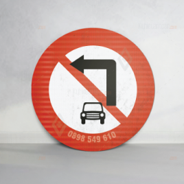 biển báo giao thông, cấm xe ôtô rẽ trái P.103b