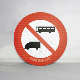 bảng cấm xe ôtô khách và xe ôtô tải P.107
