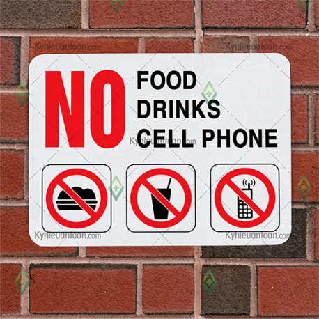 BB_151, MẪU B_biển báo an toàn_no food, drinks, cell phone