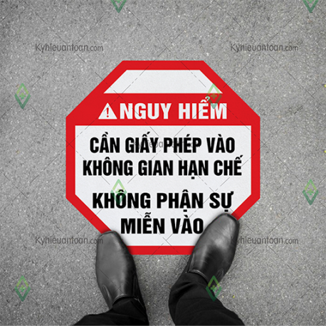 DS_043A, tấm dán sàn cần giấy phép vào không gian hạn chế