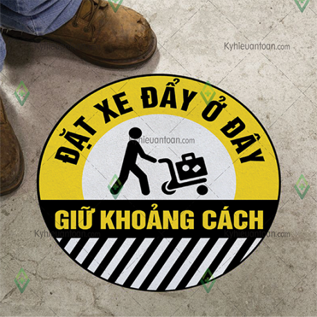 DS_044A, tấm dán sàn đặt xe đẩy ở đây