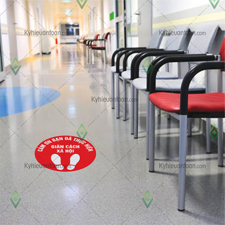 DS_049A, tấm dán sàn thực hiện giãn cách xã hội