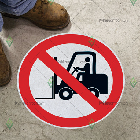 DS_055, tấm dán sàn khu vực cấm xe nâng
