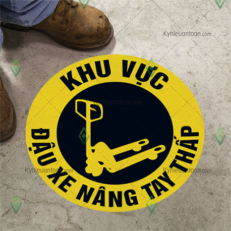 DS_057A, tấm dán sàn khu vực đậu xe nâng tay thấp