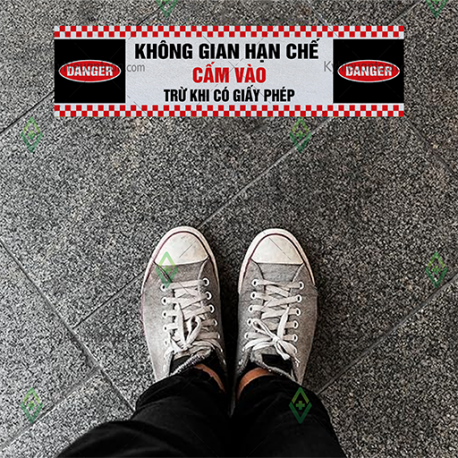 DS_070A, tấm dán sàn không gian hạn chế cấm vào