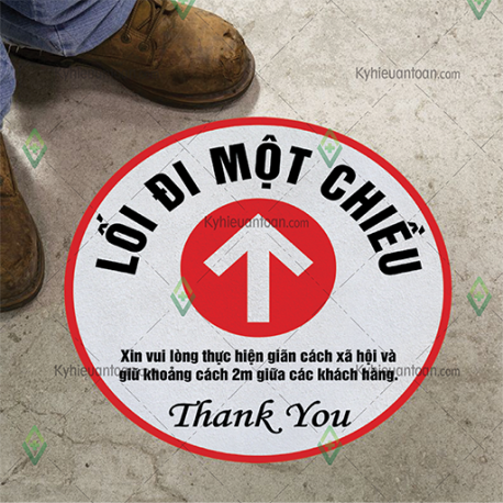 DS_075A, tấm dán sàn lối đi một chiều