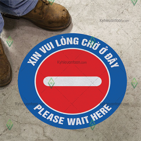 DS_081A, tấm dán sàn xin vui lòng chờ ở đây