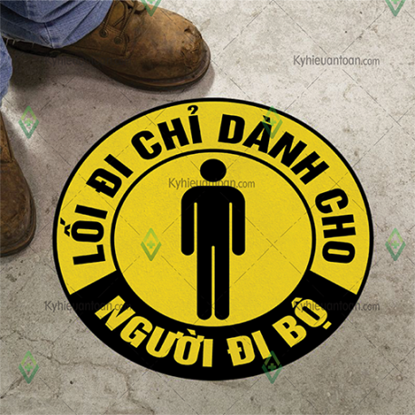 DS_099A, tấm dán sàn lối đi chỉ dành cho người đi bộ