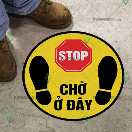 DS_119A, tấm dán sàn vị trí chờ ở đây