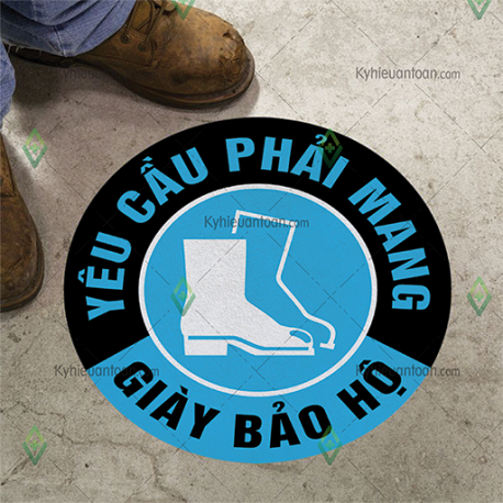DS_126A, tấm dán sàn yêu cầu phải mang giày bảo hộ