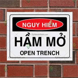 Biển cảnh báo nguy hiểm hầm mở (open trench)