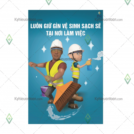 PTAT-08_poster luôn giữ gìn vệ sinh sạch sẽ tại nơi làm việc