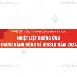 Banner nhiệt liệt hưởng ứng tháng hành động về ATVSLĐ năm 2024