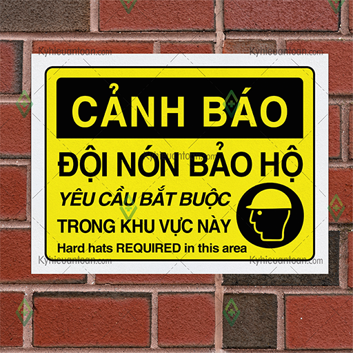 Bảng cảnh báo đội nón bảo hộ