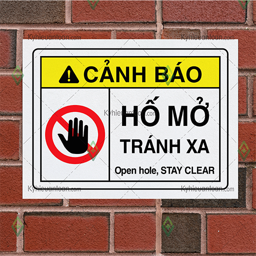 Bảng Cảnh Báo Hố Mở Cần Tránh Xa