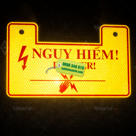 DANGER-01E, Bảng cảnh báo nguy hiểm-danger, in uv decal phản quang