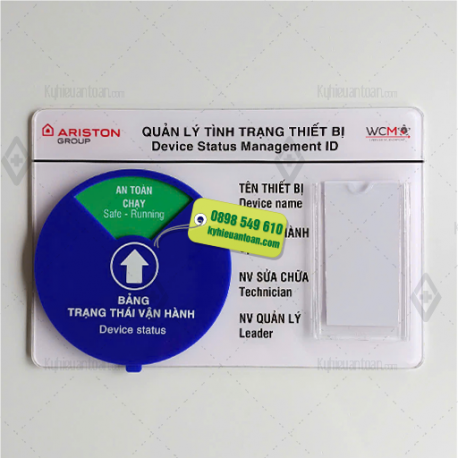 TAG-021C_Bảng quản lý tình trạng thiết bị song ngữ, có khay nhét thẻ