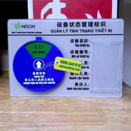 TAG-031_Bảng trạng thái thiết bị – Cấm xoay chuyển song ngữ Việt Trung