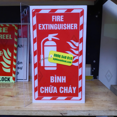 TG-05A_Bảng vị trí để bình chữa cháy song ngữ Anh Việt_fire extinguisher