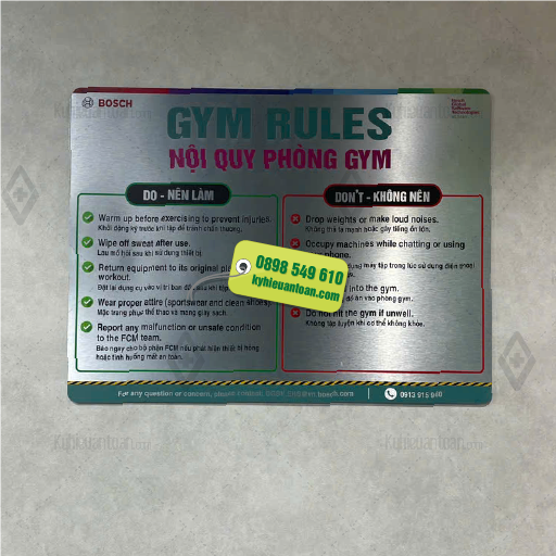 Gym Rules - Nội quy phòng gym