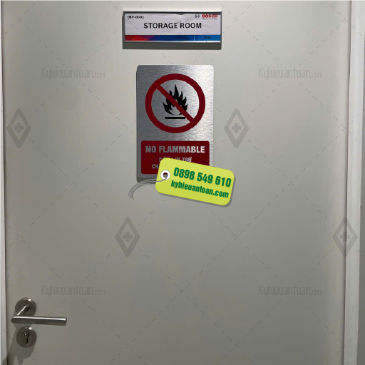 No Flammable - Cấm lưu trữ chất liệu dễ cháy