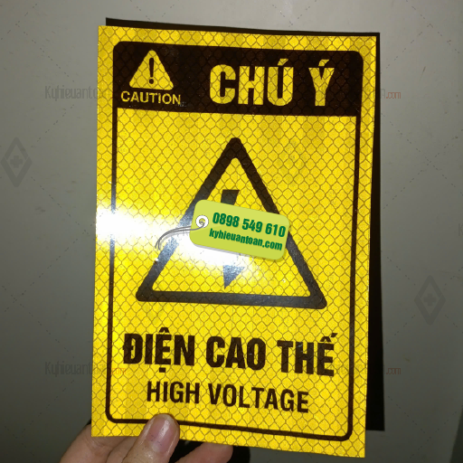 Nhãn Phản Quang Chú Ý Điện Cao Thế – Tem Cảnh Báo An Toàn Điện