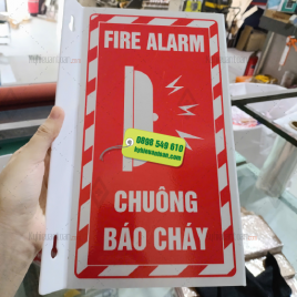 Bảng Tam Giác Chuông Báo Cháy – Fire Alarm Phản Quang Song Ngữ