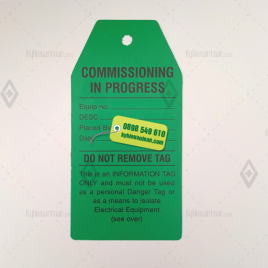 Thẻ Commission in progress – Tag PVC in UV
