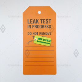 Thẻ Leak test in progress – Tag PVC in UV