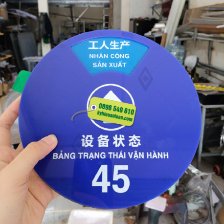 TAG-047C_Bảng trạng thái vận hành có số thứ tự song ngữ Việt Trung