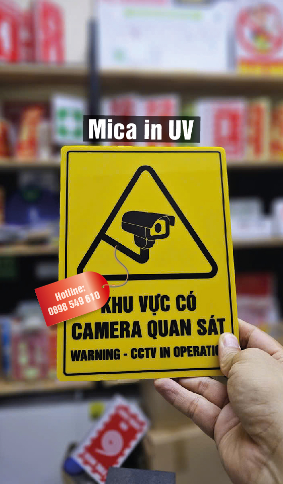 Bảng khu cực có camera quan sát